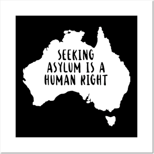 'Seeking Asylum Is Human Right' Refugee Care Shirt Posters and Art